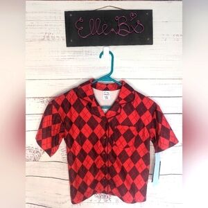 NWT Art Class Button Down Sleepwear Top L